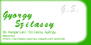 gyorgy szilassy business card